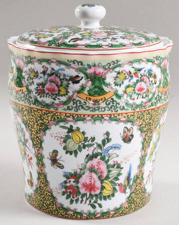Famille Rose Medium Canister & Lid