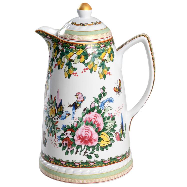 Famille Rose Coffee Pot & Lid
