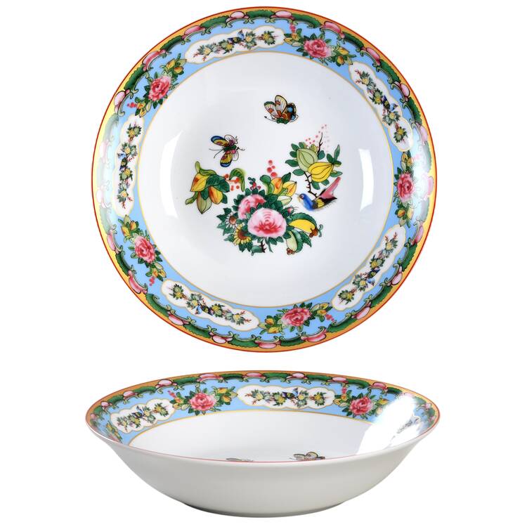 Famille Rose 8" Individual Pasta Bowl