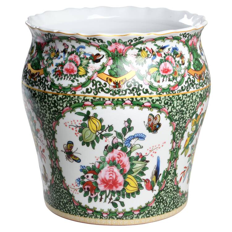 Famille Rose 10" Planter No Underplate
