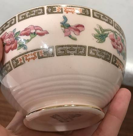 Indian Tree "Blush Rose" Pink Open Sugar Bowl