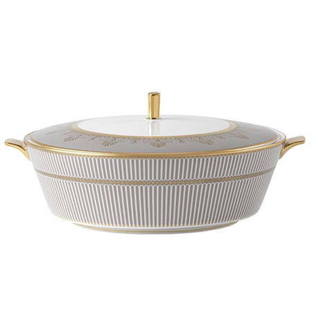Anthemion Grey Oval Covered Vegetable