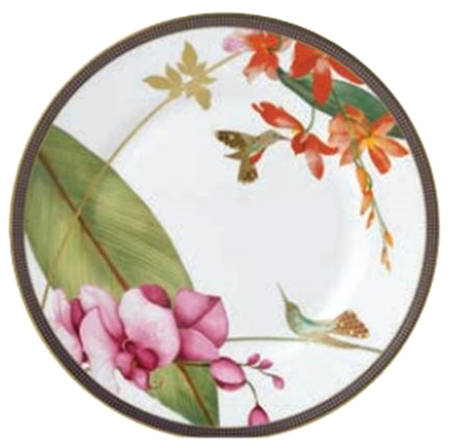 Hummingbird White Salad Plate