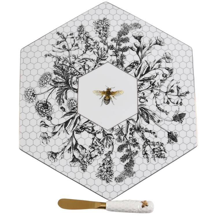 Honeycomb Cheese & Cracker Board & Knife