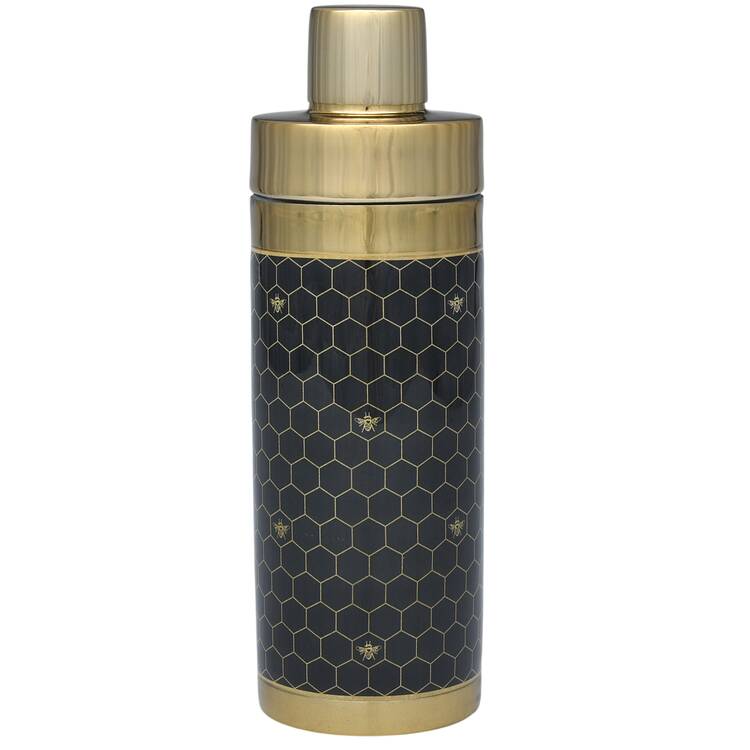Honeycomb Metal Cocktail Shaker & Lid