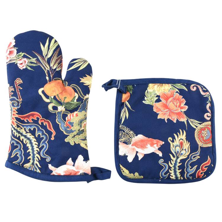 Lunar Cloth Oven Mitt and Potholder Set