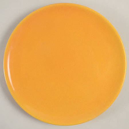 Fun Factory Freestyle Buttercup Yellow Crescent Salad Plate