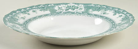 Phoebe Green Rim Soup Bowl