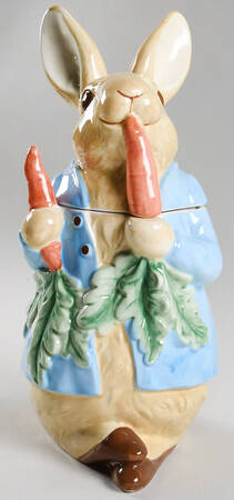 Peter Rabbit Figural Cookie Jar & Lid