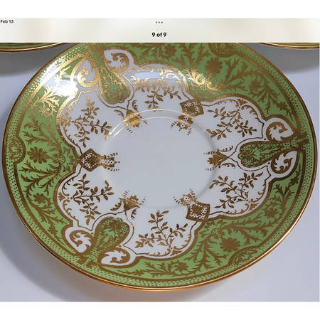 X6019 Green Saucer for Cream Soup Bowl