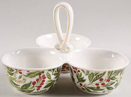 Noel 3 Part Condiment Server W/Center Handle