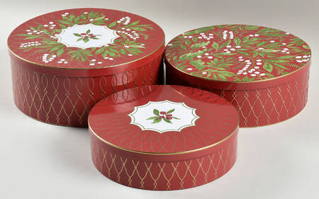 Noel (Set of 3) Nested Storage Tins