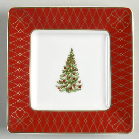 Noel Square Appetizer Plate