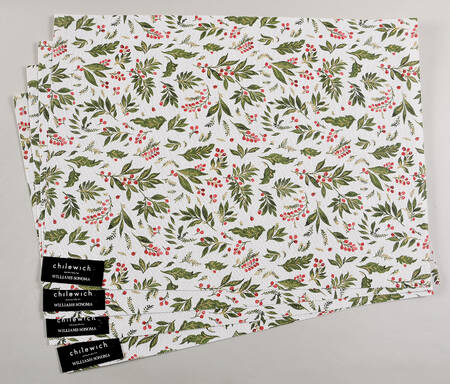 Noel Cloth & Vinyl Rectangular Placemat - Set of 4