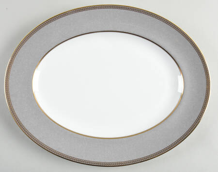 Renaissance Grey 13" Oval Serving Platter