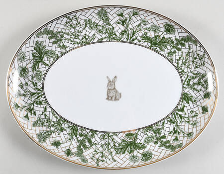 Garden Lattice 15" Oval Serving Platter