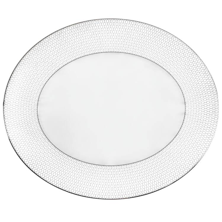 Gio Platinum 13" Oval Serving Platter