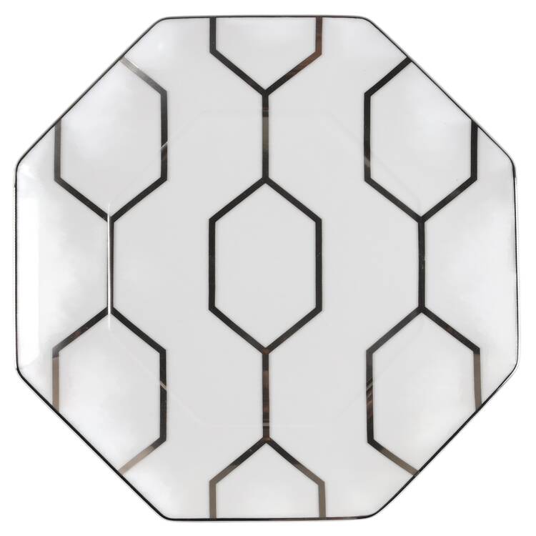 Gio Platinum Accent Luncheon Plate