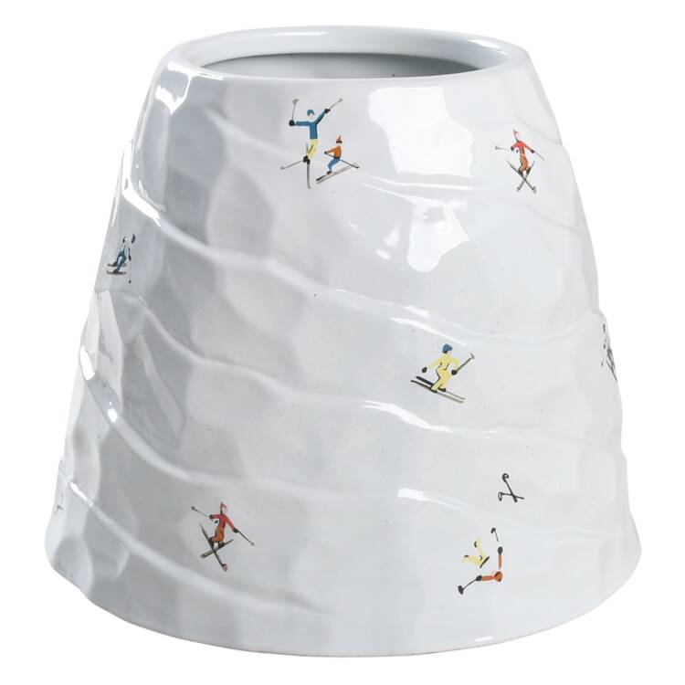 Holiday Skier Figural Cookie Jar No Lid