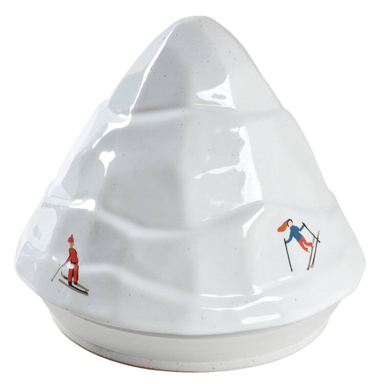 Holiday Skier Lid for Figural Cookie Jar