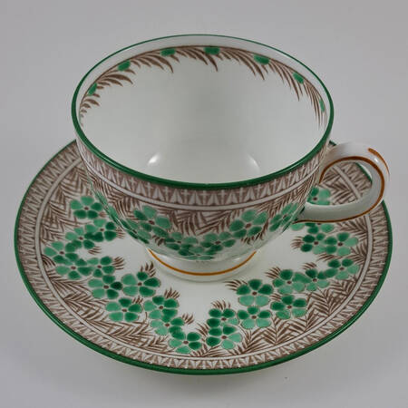 Dianthus Footed Cup & Saucer Set