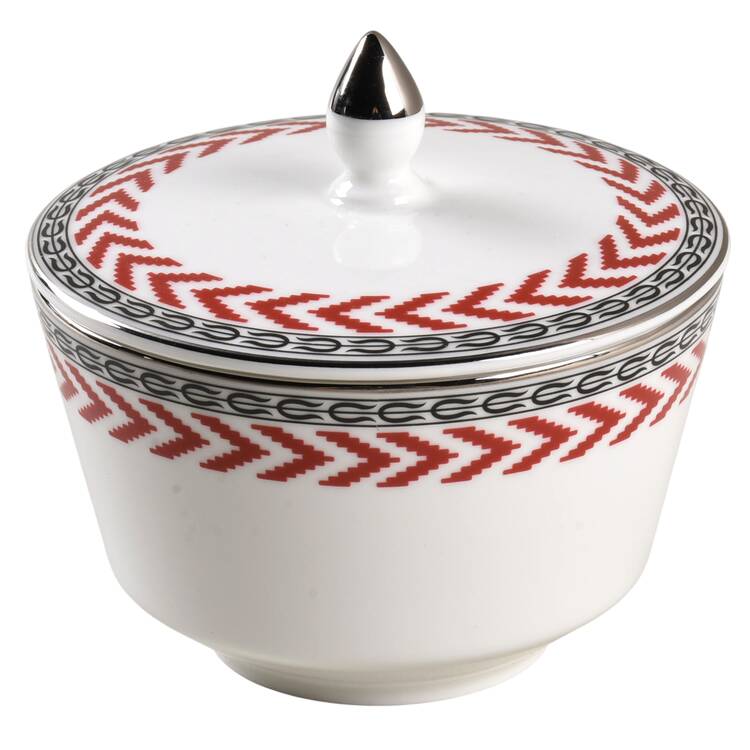 Festive Sugar Bowl & Lid