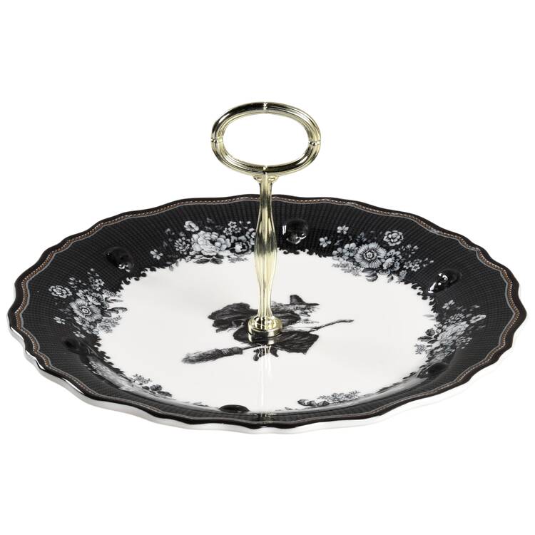 Spooky Soiree Round Serving Plate with Center Handle (Dp) Hc
