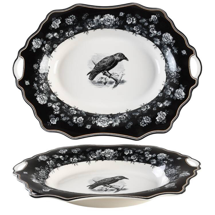 Spooky Soiree 15" Oval Handled Bowl