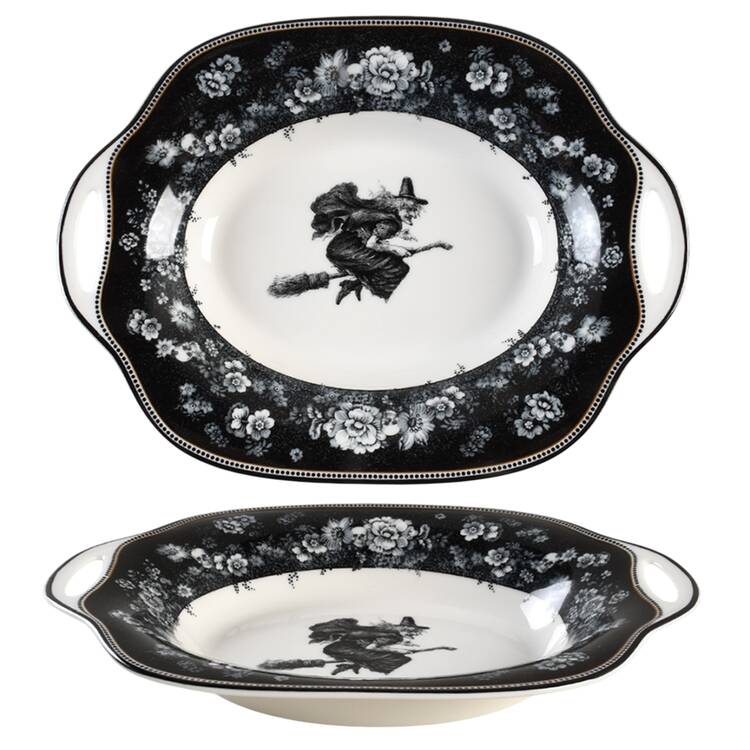 Spooky Soiree 11" Oval Handled Bowl
