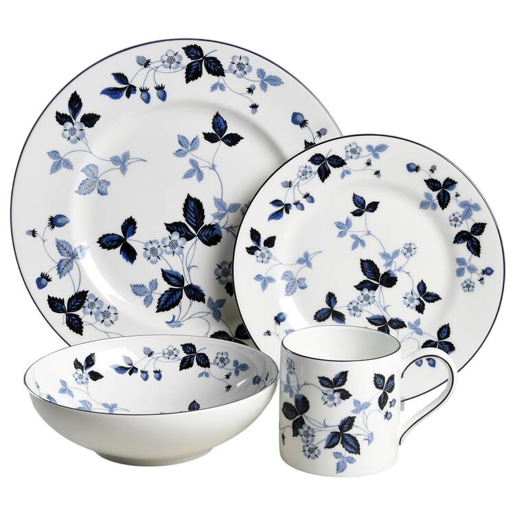 Wild Strawberry-Inky Blue 4 Piece Place Setting
