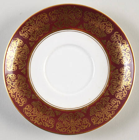 Burgundy Saucer for Cream Soup Bowl by Wood & Sons