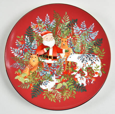 Christmas Forest Salad Plate