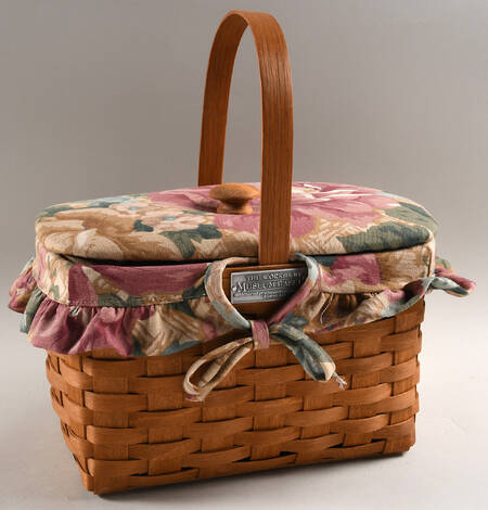 Baskets and Accessories 1st Edition Workshops Museum Basket with Fabric Lid & Liner by Workshop Gerald Henn