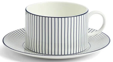 Gio-Pinstripe Flat Cup & Saucer Set