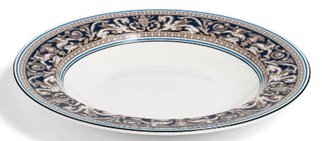 Florentine Navy Large Rim Soup Bowl