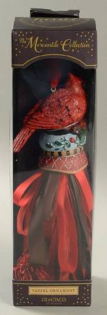 Giftware Q  Cardinal Tassel Ornament