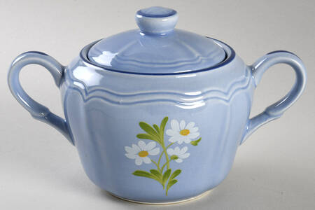 Auberge Blue Sugar Bowl & Lid