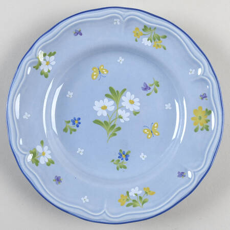 Auberge Blue Salad Plate