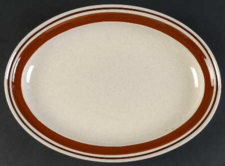 Chateau Sienna Brown 12" Oval Serving Platter
