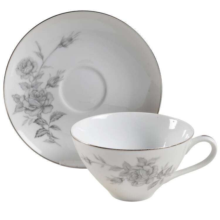 Chateau Rose Flat Cup & Saucer Set