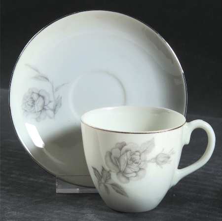 Chateau Rose Flat Demitasse Cup & Saucer Set