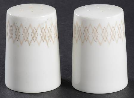 Diamond Taupe Brown Salt & Pepper Set