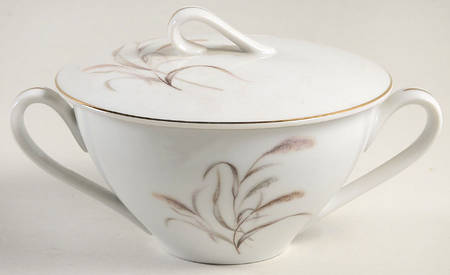 Feather Sugar Bowl & Lid