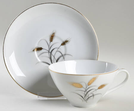 Golden Grain Flat Cup & Saucer Set