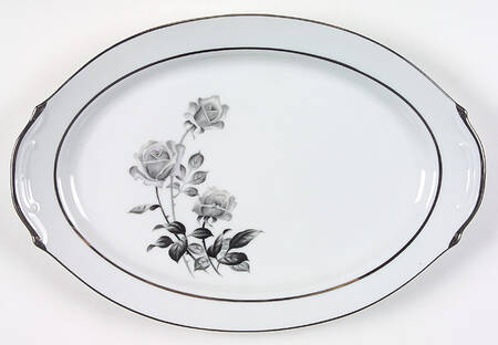 Nocturne 14" Oval Serving Platter by Yamaka