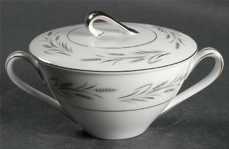 Platinum Wheat Sugar Bowl & Lid