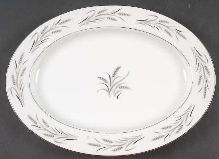 Platinum Wheat 12" Oval Serving Platter