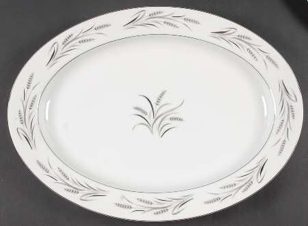 Platinum Wheat 16" Oval Serving Platter