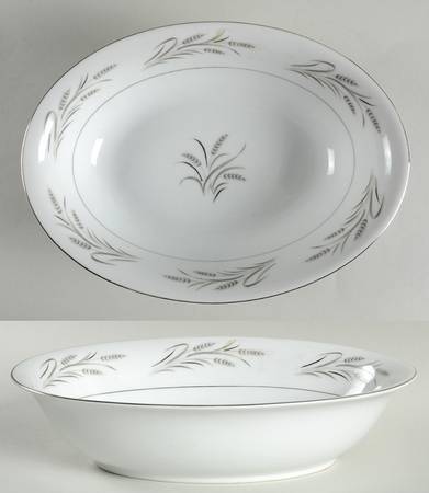 Platinum Wheat 10" Oval Vegetable Bowl