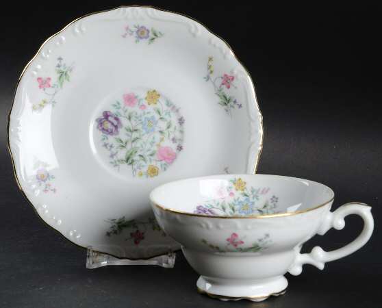 Spring Time Footed Cup & Saucer Set